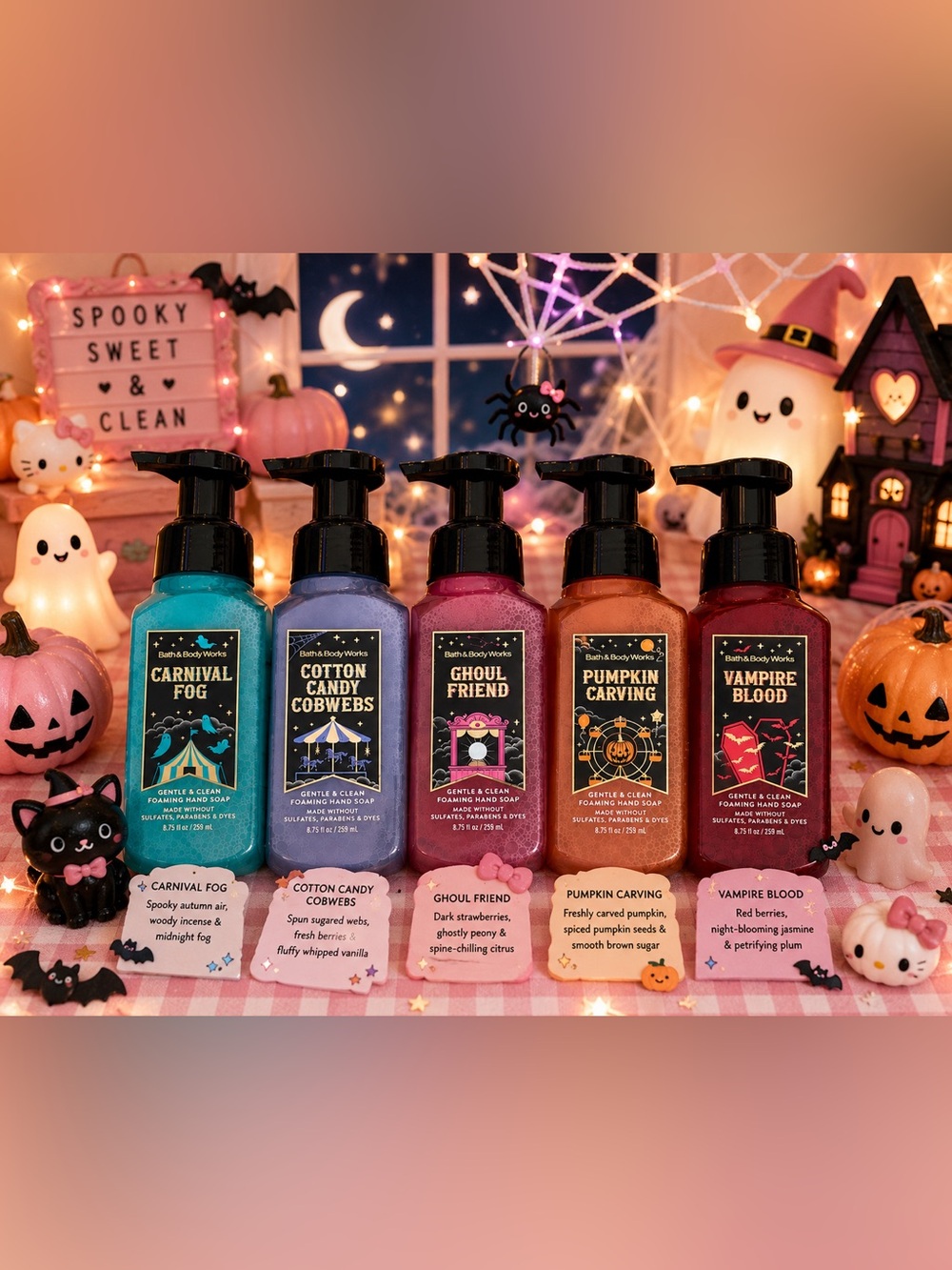 Bath & Body Works Halloween 2025 Foaming Hand Soap – Set of 5